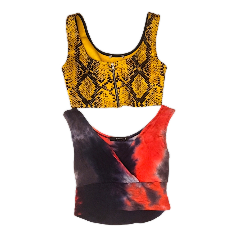 Lot of two cropped tank tops🔸five for $20 bundle item🔸